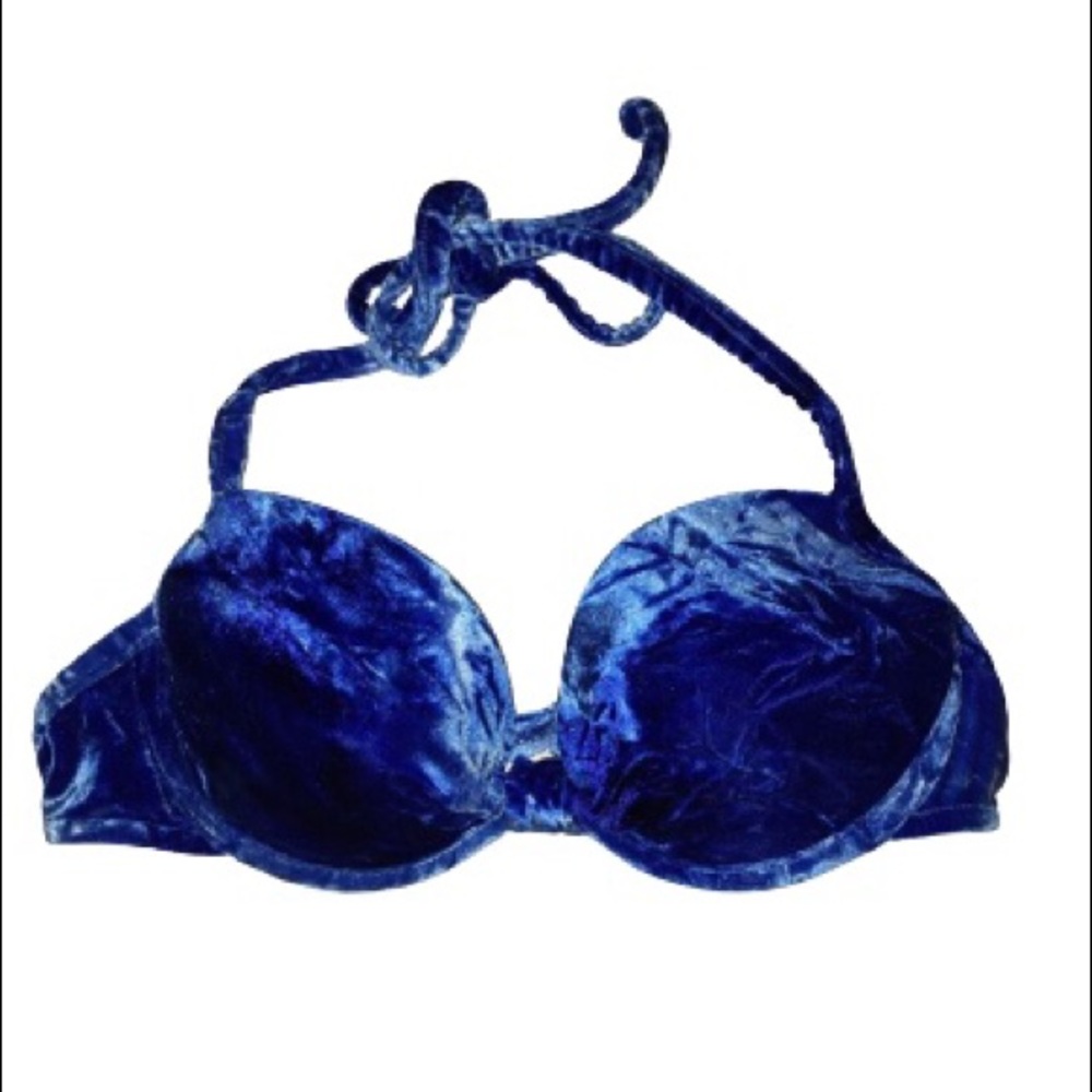 Venus blue Velvet Swim Top - Picture 1 of 1